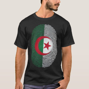 Algerien Flagge Fingerabdruck T-Shirt - Algerische