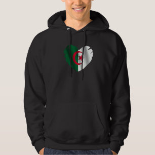 Algerien-Flagge in Herzform Algerisch Algerien Hoodie