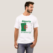 Algerien-Flagge + Karte + Text-T - Shirt (Vorne ganz)