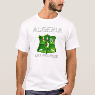 Algerien-Flagge Les Fennecs Fußball-Fußballschild T-Shirt