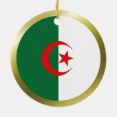 Algerien-Flaggen-Verzierung Keramik Ornament (Hinten)