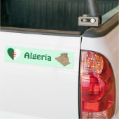 Algerien Flaggenherz + Karte Autoaufkleber (Auf Lkw)