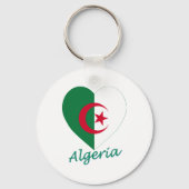 Algerien-Flaggenherz Schlüsselanhänger (Vorderseite)