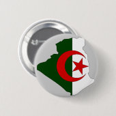 Algerien-Flaggenkarte Button (Vorne & Hinten)