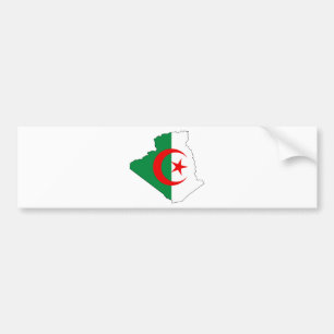 Algerien-Flaggenkarte DZ Autoaufkleber