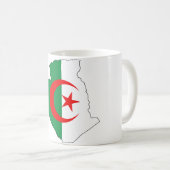 Algerien-Flaggenkarte DZ Kaffeetasse (VorderseiteRechts)