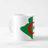 Algerien-Flaggenkarte DZ Kaffeetasse (Vorderseite Links)