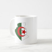 Algerien-Flaggenkarte Kaffeetasse (Vorderseite Links)