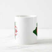 Algerien-Flaggenkarte Kaffeetasse (Mittel)