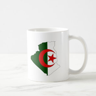 Algerien-Flaggenkarte Kaffeetasse