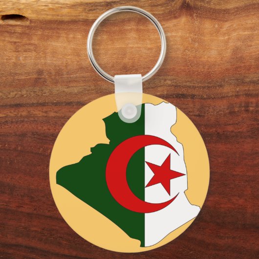 Algerien-Flaggenplan Schlüsselanhänger (Vorderseite)