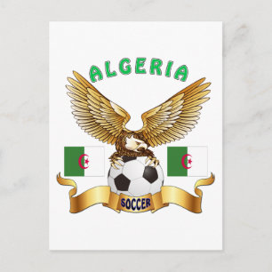 Algerien Football Designs Postkarte