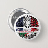 Algerien - Französisch-Französisch-Tree-Roots-Flag Button (Vorne & Hinten)