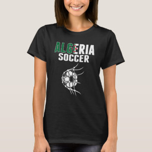 Algerien Fußball-Ball im Netz Algerischer Fußballs T-Shirt
