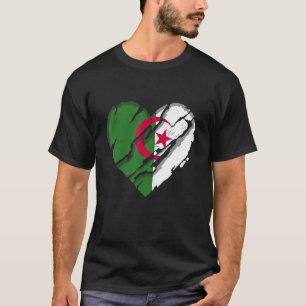 Algerien Herz Algerische Flagge Algerischer Priest T-Shirt