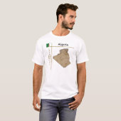 Algerien Karte + Flagge + T - Shirt (Vorne ganz)
