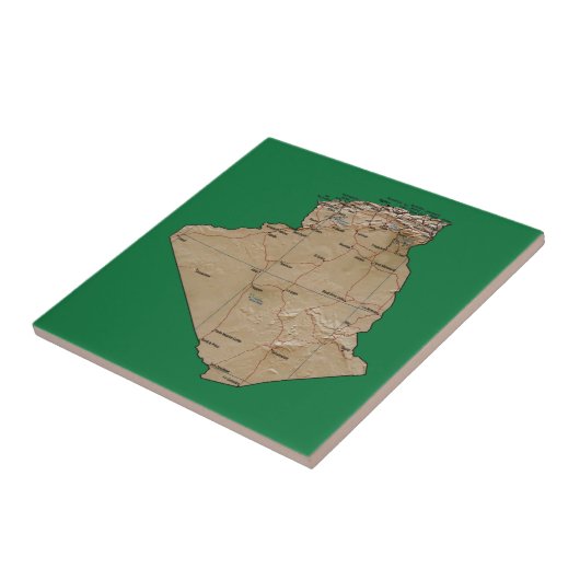 Algerien-Karten-Fliese Fliese (Seite)