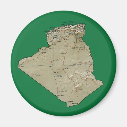 Algerien Map Magnet (Vorne)