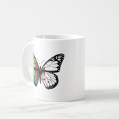 Algerien Monarque Butterfly Flag Kaffeetasse (Vorderseite Links)