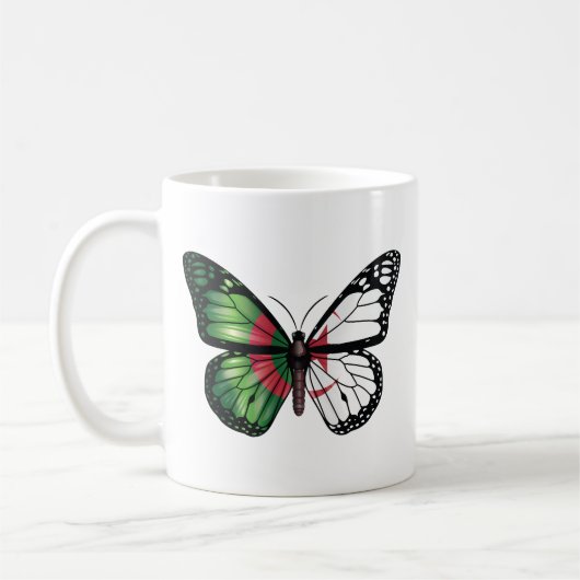 Algerien Monarque Butterfly Flag Kaffeetasse (Links)