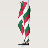 Algerien - Nationale Flaggenfarben diagonal gestre Leggings (Links)
