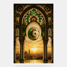 Algerien Ornamentale Moschee bei Sonnenuntergang Acrylschild