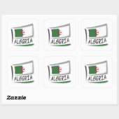 Algerien - Pride X - Flagge Quadratischer Aufkleber (Blatt)