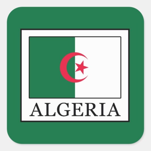 Algerien Quadratischer Aufkleber (Vorderseite)