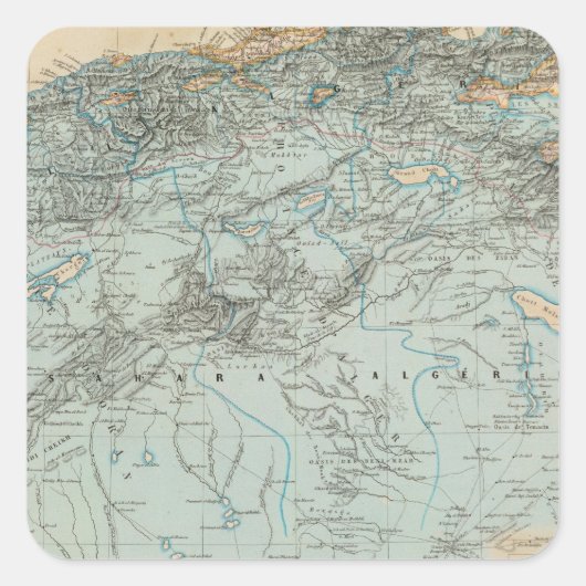 Algerien Quadratischer Aufkleber (Vorderseite)