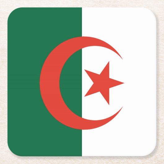 Algerien Rechteckiger Pappuntersetzer (Vorderseite)