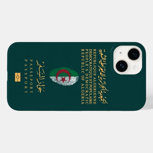 Algerien Reisepass Print Souvenir Case-Mate iPhone Hülle (Rückseite (Horizontal))