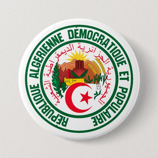 Algerien-RundEmblem Button (Vorderseite)