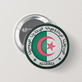 Algerien-RundEmblem Button (Vorne & Hinten)
