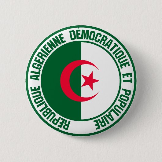 Algerien-RundEmblem Button (Vorderseite)