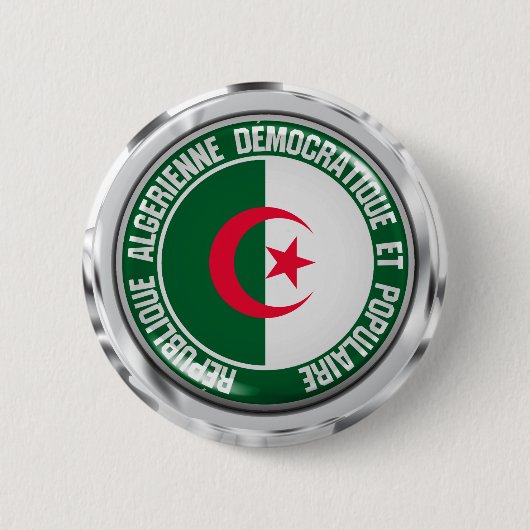 Algerien-RundEmblem Button (Vorderseite)
