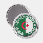 Algerien-RundEmblem Magnet (Vorderseite/Rückseite)
