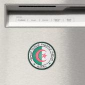 Algerien-RundEmblem Magnet (In Situ (Geschirrspüler))