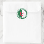 Algerien-RundEmblem Runder Aufkleber (Tasche)