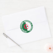 Algerien-RundEmblem Runder Aufkleber (Umschlag)
