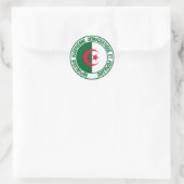 Algerien-RundEmblem Runder Aufkleber (Tasche)