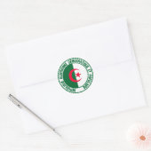 Algerien-RundEmblem Runder Aufkleber (Umschlag)