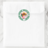 Algerien-RundEmblem Runder Aufkleber (Tasche)