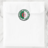 Algerien-RundEmblem Runder Aufkleber (Tasche)