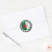 Algerien-RundEmblem Runder Aufkleber (Umschlag)