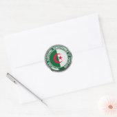Algerien-RundEmblem Runder Aufkleber (Umschlag)