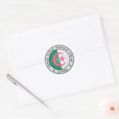 Algerien-RundEmblem Runder Aufkleber (Umschlag)