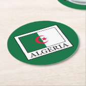 Algerien Runder Pappuntersetzer (Angewinkelt)