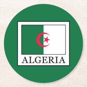 Algerien Runder Pappuntersetzer