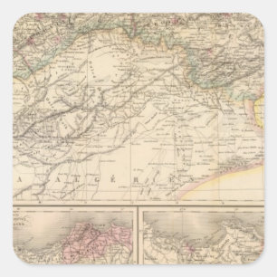 Algerien, Tunesien Quadratischer Aufkleber