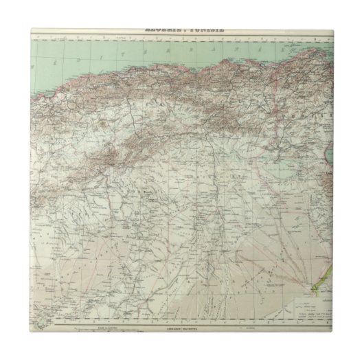 Algerien und Tunesien Fliese (Vorderseite)